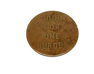 In N Out INO First Edition Inaugural 1950 s Burger Coin Very Good